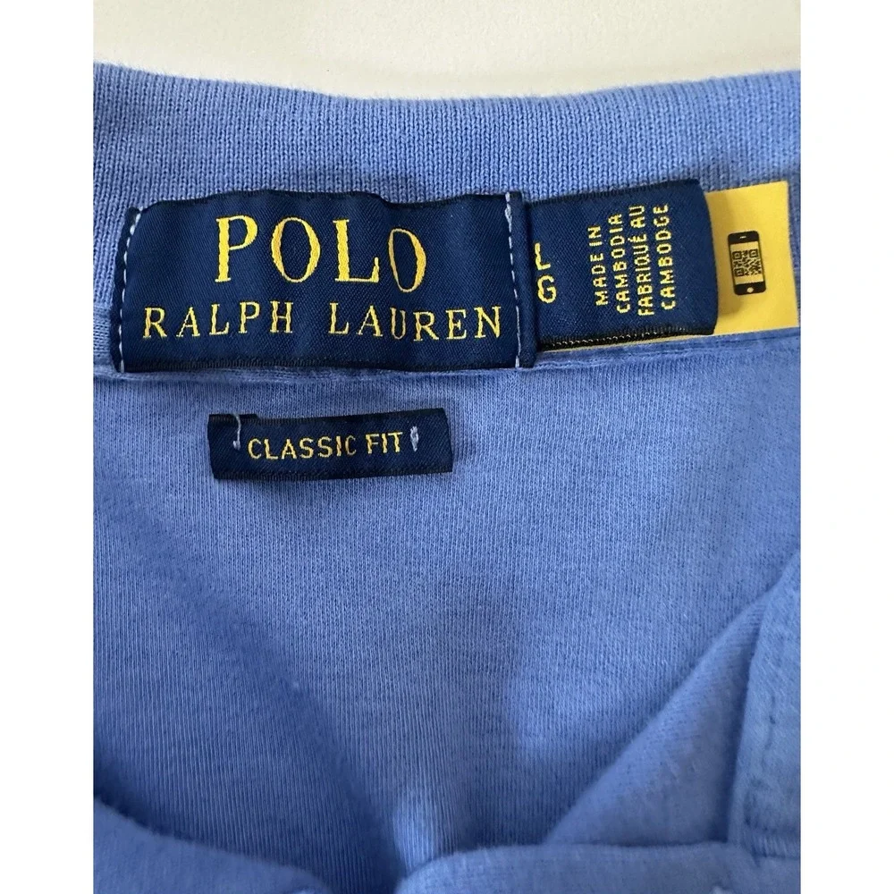 Polo Ralph Lauren Polo Shirt Mens Large Blue‎ Pony Logo Classic Fit Golf Outdoor